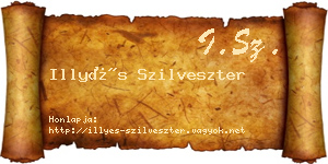Illyés Szilveszter névjegykártya